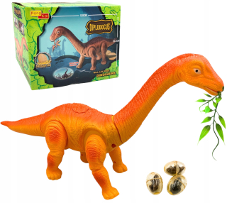 Dinosaurus na batérie so zvukom, chôdzou diplodoka a znášaním vajec